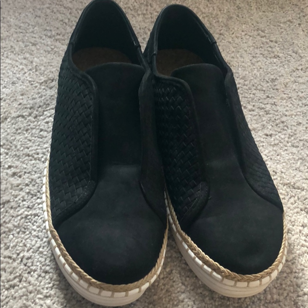 JSlides. Black suede espadrille size 9